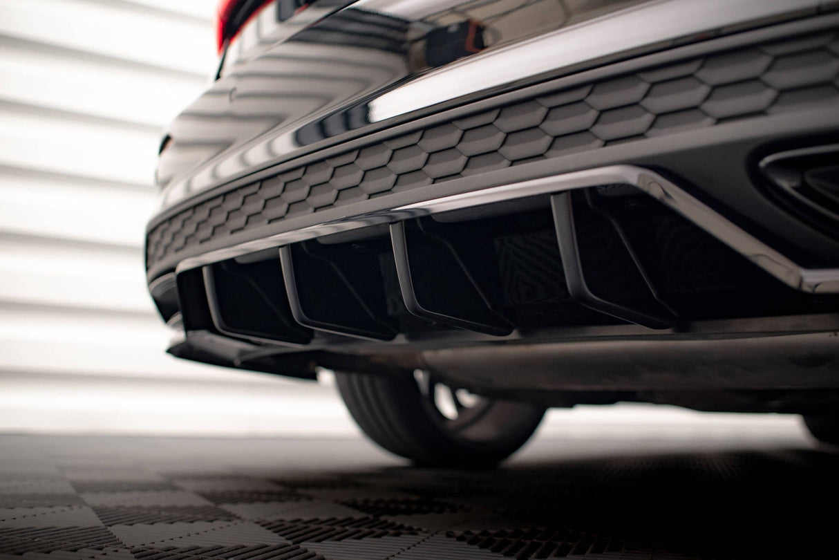 Maxton Design Central Rear Splitter (With Vertical Bars) Audi A3 S-Line Sedan 8Y