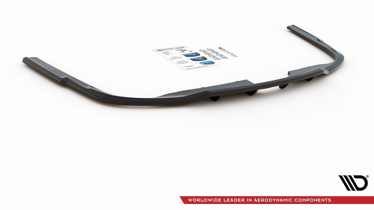 Maxton Design Central Rear Splitter (With Vertical Bars) Audi A6 S-Line Avant/Sedan C8