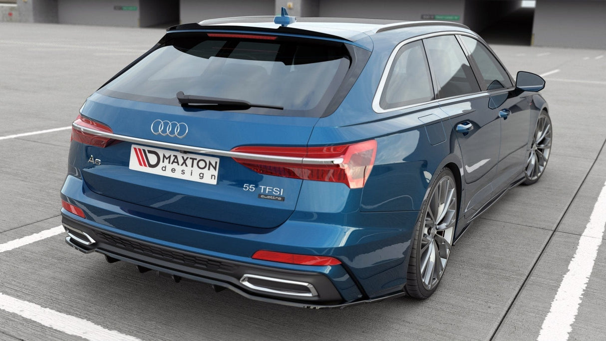 Maxton Design Central Rear Splitter (With Vertical Bars) Audi A6 S-Line Avant/Sedan C8