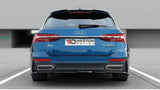 Maxton Design Central Rear Splitter (With Vertical Bars) Audi A6 S-Line Avant/Sedan C8