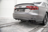 Maxton Design Central Rear Splitter (With Vertical Bars) Audi A8 D4 Facelift