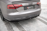 Maxton Design Central Rear Splitter (With Vertical Bars) Audi A8 D4 Facelift