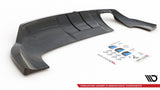 Maxton Design Central Rear Splitter (With Vertical Bars) Audi Q3 S-Line 8U Facelift