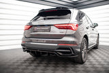 Maxton Design Central Rear Splitter (With Vertical Bars) Audi Q3 S-Line F3