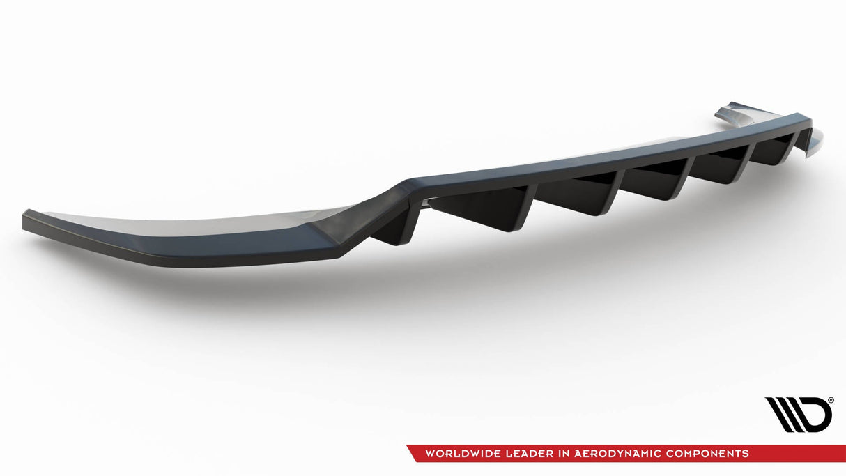 Maxton Design Central Rear Splitter (With Vertical Bars) Audi Q3 S-Line F3