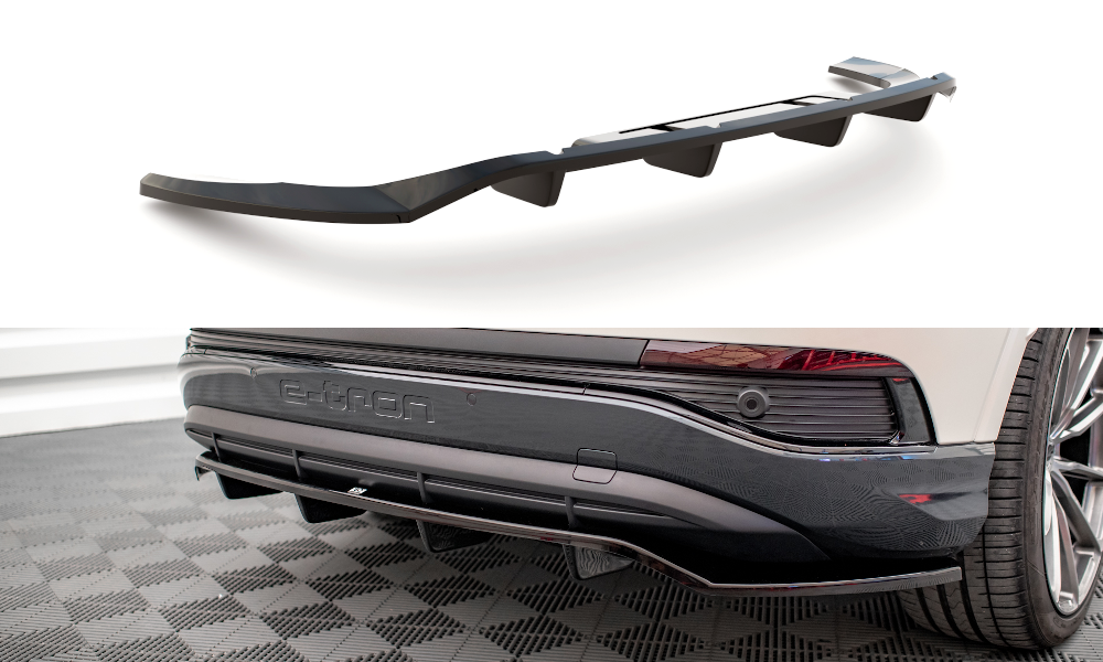 Maxton Design Central Rear Splitter (With Vertical Bars) Audi Q4 E-Tron Sportback Mk1