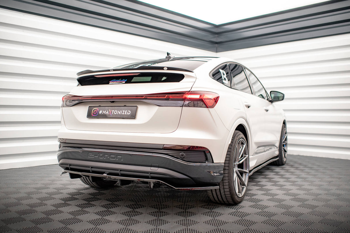 Maxton Design Central Rear Splitter (With Vertical Bars) Audi Q4 E-Tron Sportback Mk1