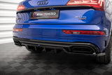 Maxton Design Central Rear Splitter (With Vertical Bars) Audi Q5 S-Line SUV Mk2 Facelift