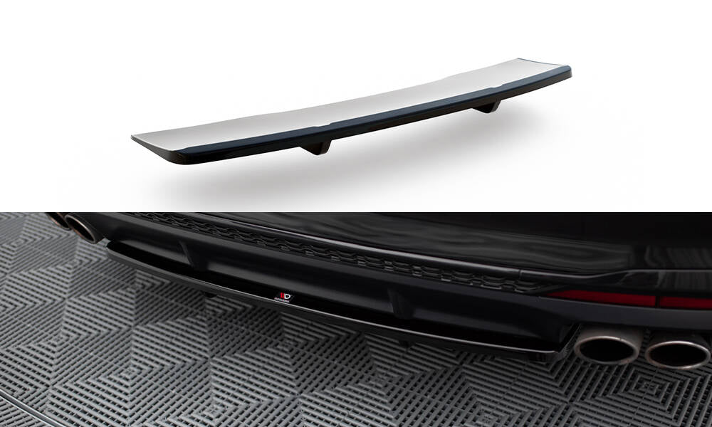 Maxton Design Central Rear Splitter (With Vertical Bars) Audi S4 B9 Facelift
