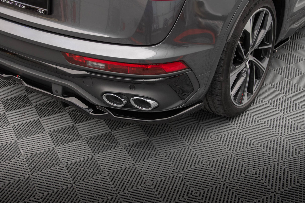 Maxton Design Central Rear Splitter (With Vertical Bars) Audi Sq5 Sportback Mk2 Facelift