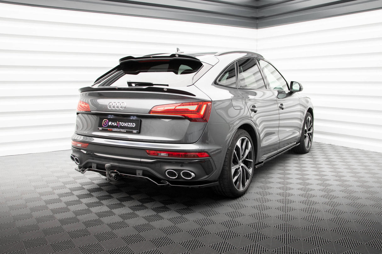 Maxton Design Central Rear Splitter (With Vertical Bars) Audi Sq5 Sportback Mk2 Facelift