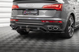 Maxton Design Central Rear Splitter (With Vertical Bars) Audi Sq5 Sportback Mk2 Facelift