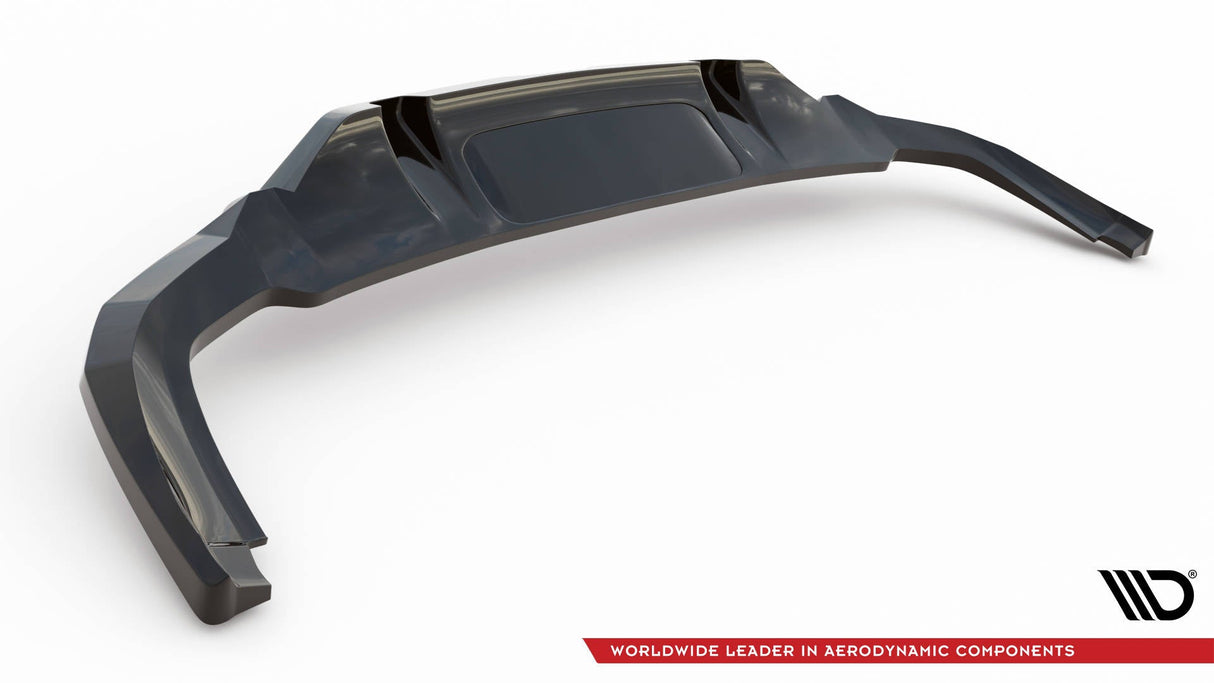 Maxton Design Central Rear Splitter (With Vertical Bars) Audi Sq5 Sportback Mk2 Facelift