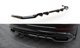 Maxton Design Central Rear Splitter (With Vertical Bars) Audi SQ8 / Q8 S-Line Mk1 Facelift