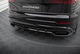 Maxton Design Central Rear Splitter (With Vertical Bars) Audi SQ8 / Q8 S-Line Mk1 Facelift