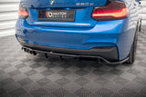 Maxton Design Central Rear Splitter (With Vertical Bars) BMW 2 M-Pack F22