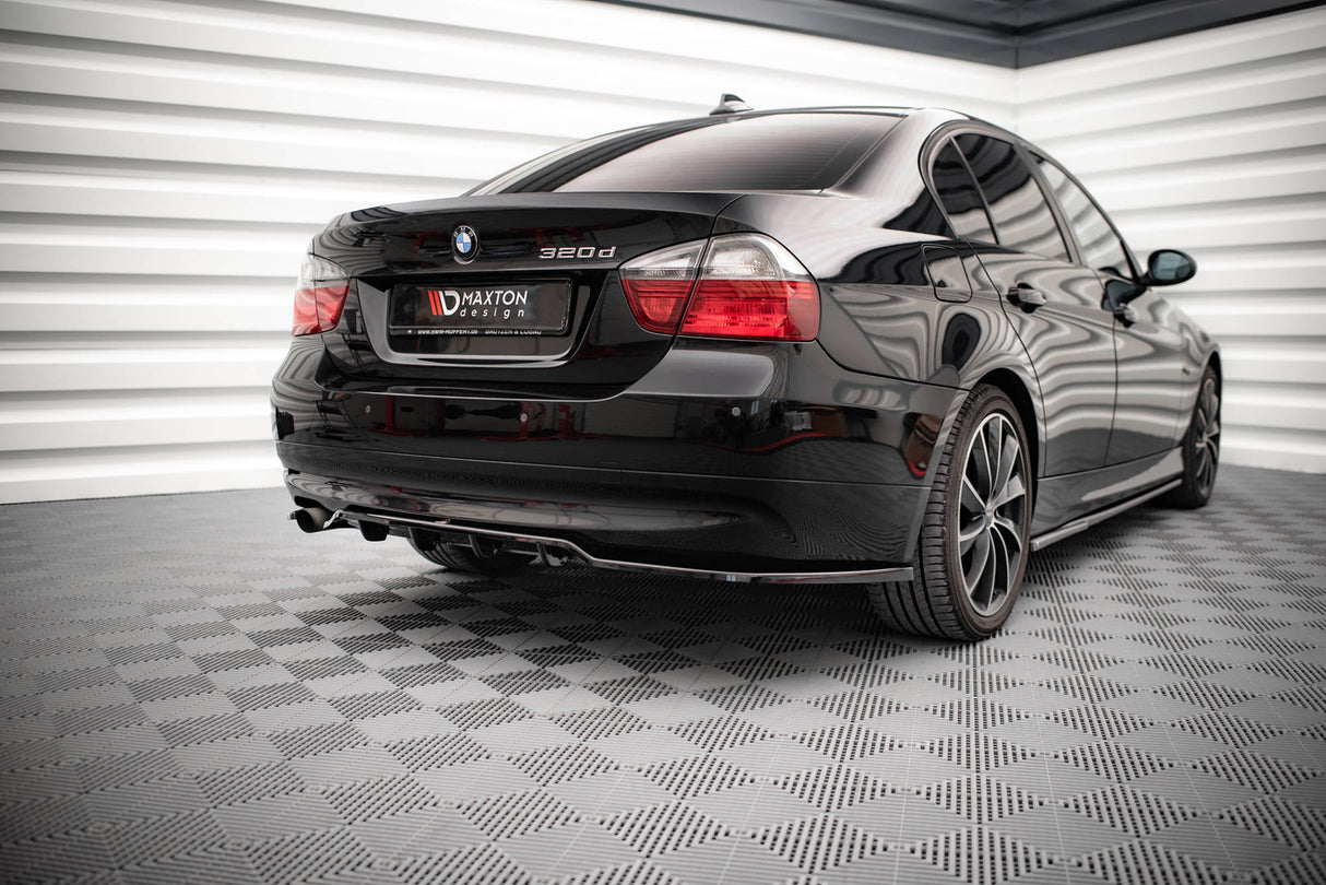 Maxton Design Central Rear Splitter (With Vertical Bars) BMW 3 Sedan E90