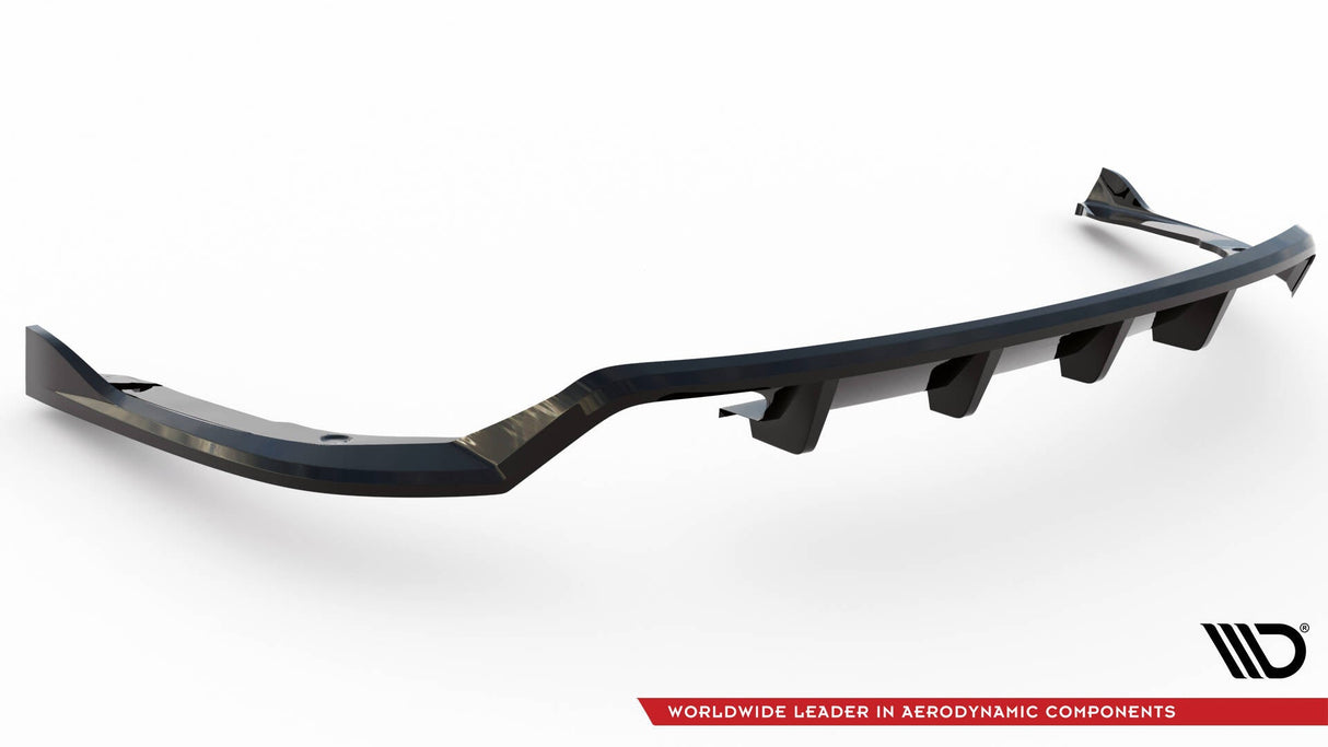 Maxton Design Central Rear Splitter (With Vertical Bars) BMW 4 Coupe / Gran Coupe / Cabrio M-Pack F32 / F36 / F33