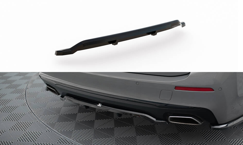 Maxton Design Central Rear Splitter (With Vertical Bars) BMW 5 G30 / G31 Facelift