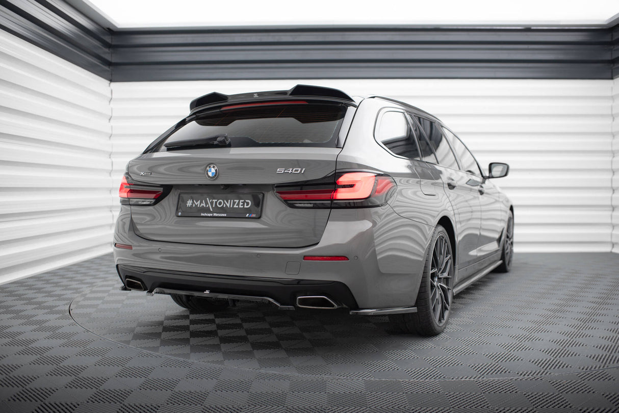 Maxton Design Central Rear Splitter (With Vertical Bars) BMW 5 G30 / G31 Facelift