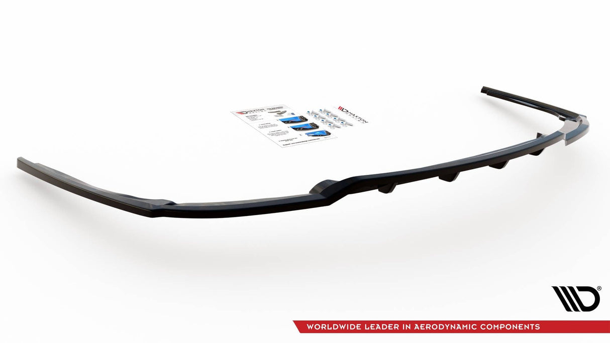 Maxton Design Central Rear Splitter (With Vertal Bars) - BMW / F01 / 7-Series / M-Pack