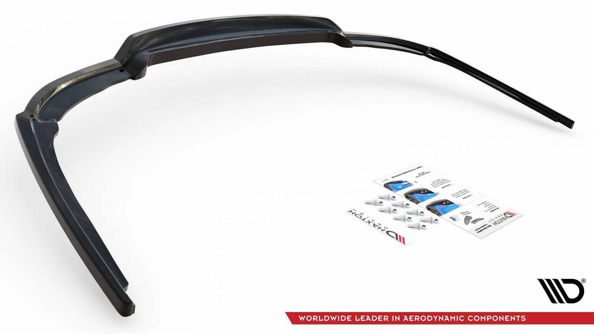 Maxton Design Central Rear Splitter (With Vertal Bars) - BMW / F01 / 7-Series / M-Pack