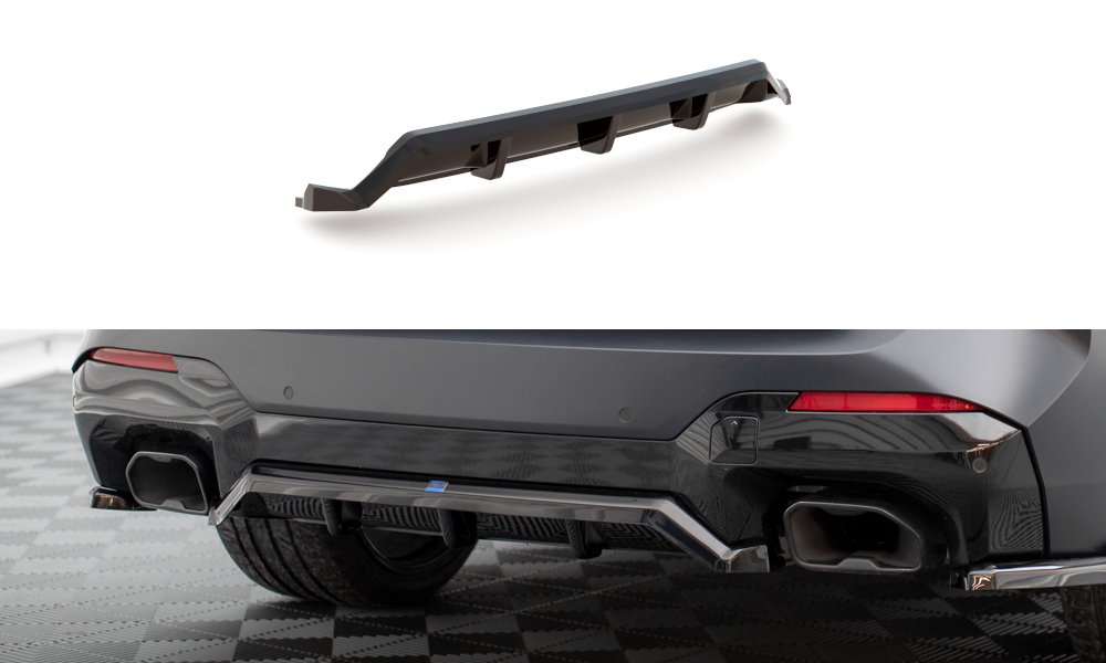 Maxton Design Central Rear Splitter (With Vertical Bars) BMW X3 M-Pack G01 Facelift