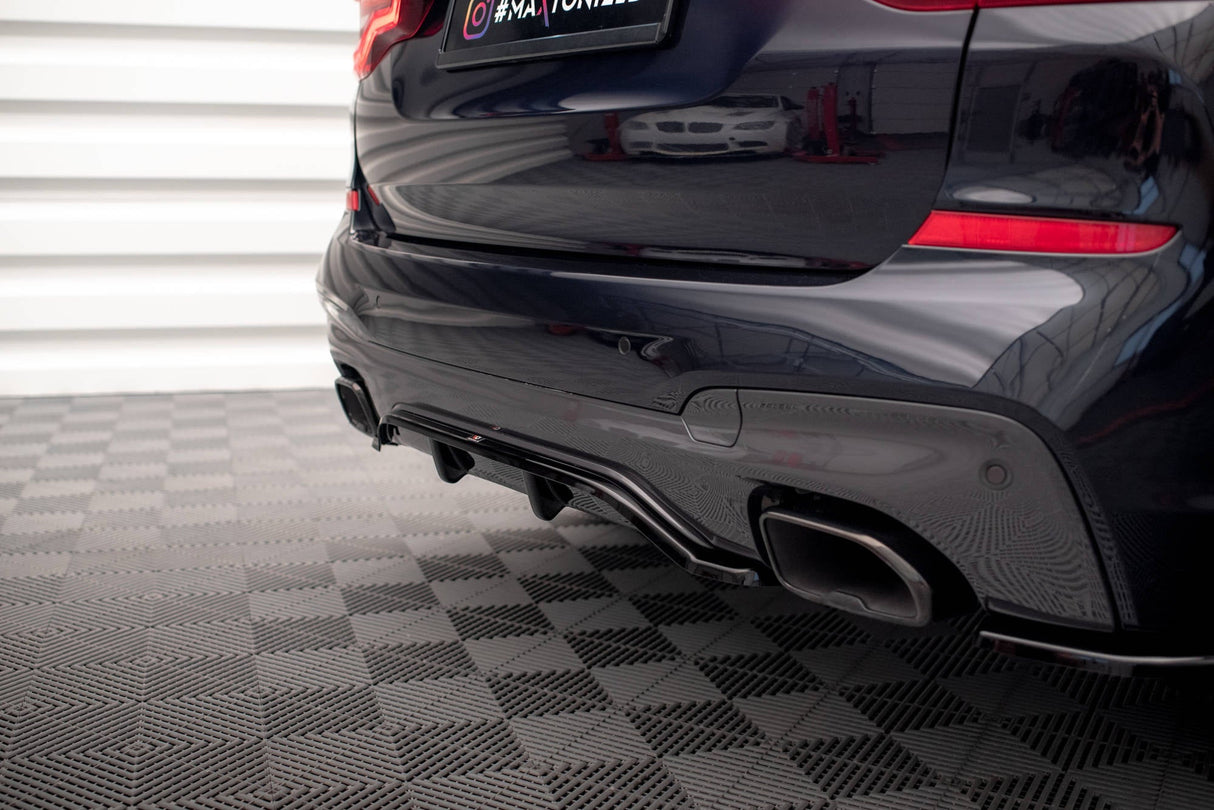 Maxton Design Central Rear Splitter (With Vertical Bars) BMW X3 M40I G01