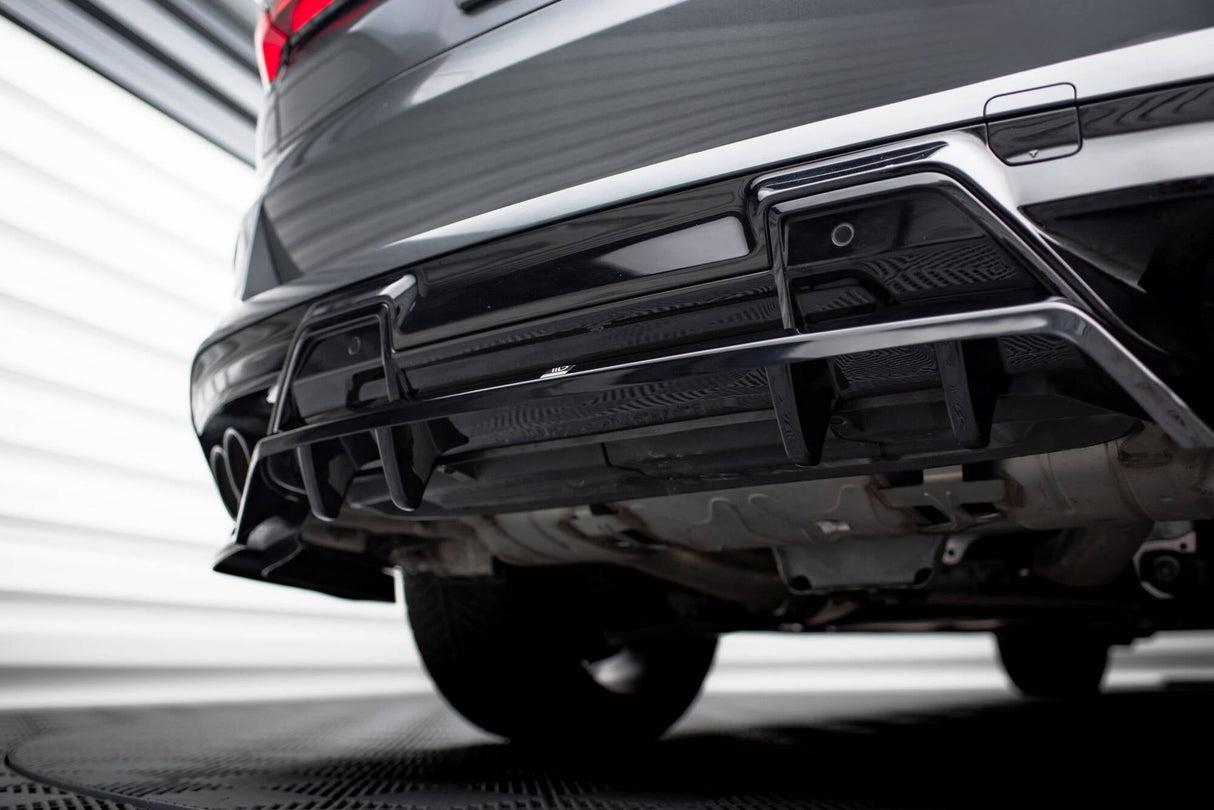Maxton Design Central Rear Splitter (With Vertical Bars) BMW X5 M F95 Facelift