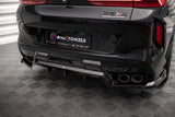 Maxton Design Central Rear Splitter (w/ Vertical Bars) - BMW X6 M F96
