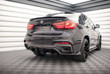 Maxton Design Central Rear Splitter (w/ Vertical Bars) - BMW X6 M-PACK F16