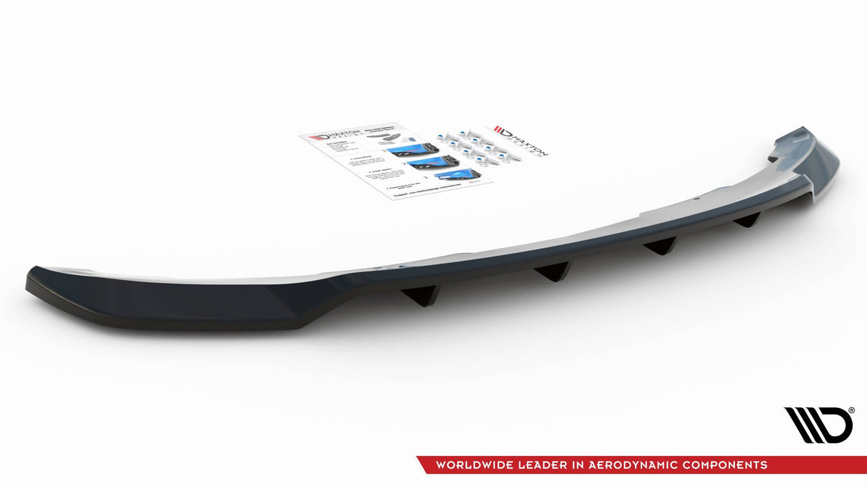 Maxton Design Central Rear Splitter (With Vertical Bars) BMW I3 Mk1 Facelift