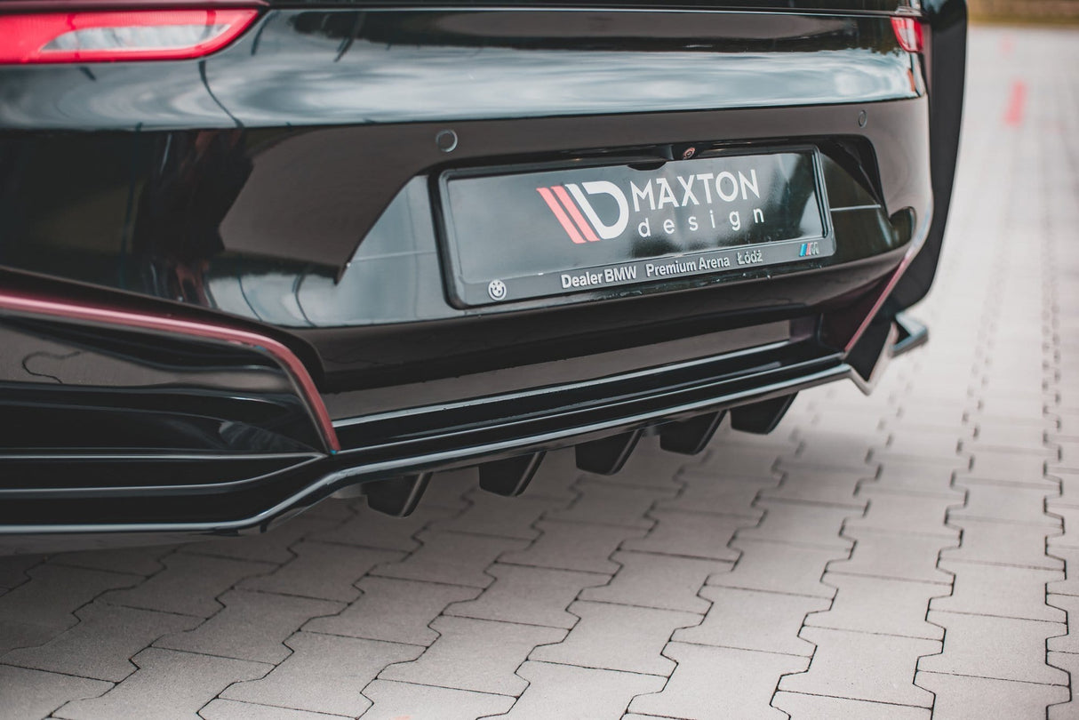 Maxton Design Central Rear Splitter (With Vertical Bars) BMW I8