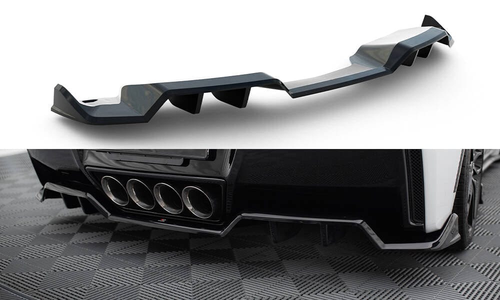 Maxton Design Central Rear Splitter (With Vertical Bars) Chevrolet Cor ...