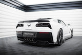 Maxton Design Central Rear Splitter (With Vertical Bars) Chevrolet Corvette C7