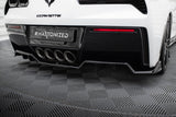 Maxton Design Central Rear Splitter (With Vertical Bars) Chevrolet Corvette C7