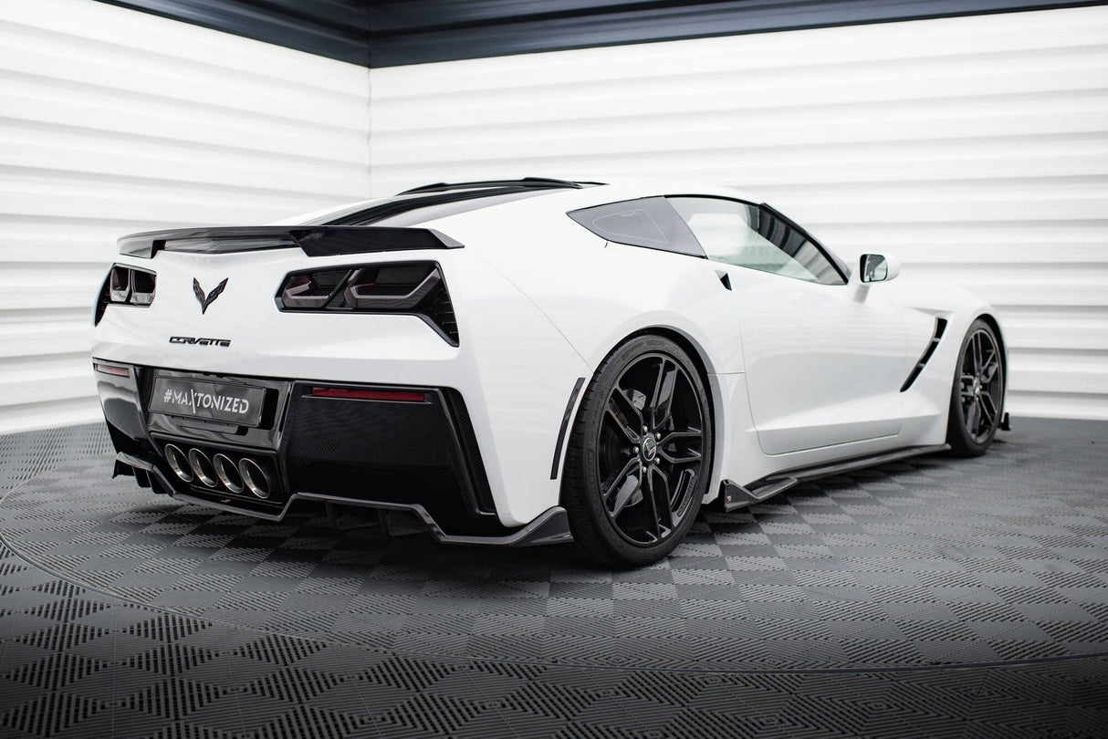 Maxton Design Central Rear Splitter (With Vertical Bars) Chevrolet Corvette C7