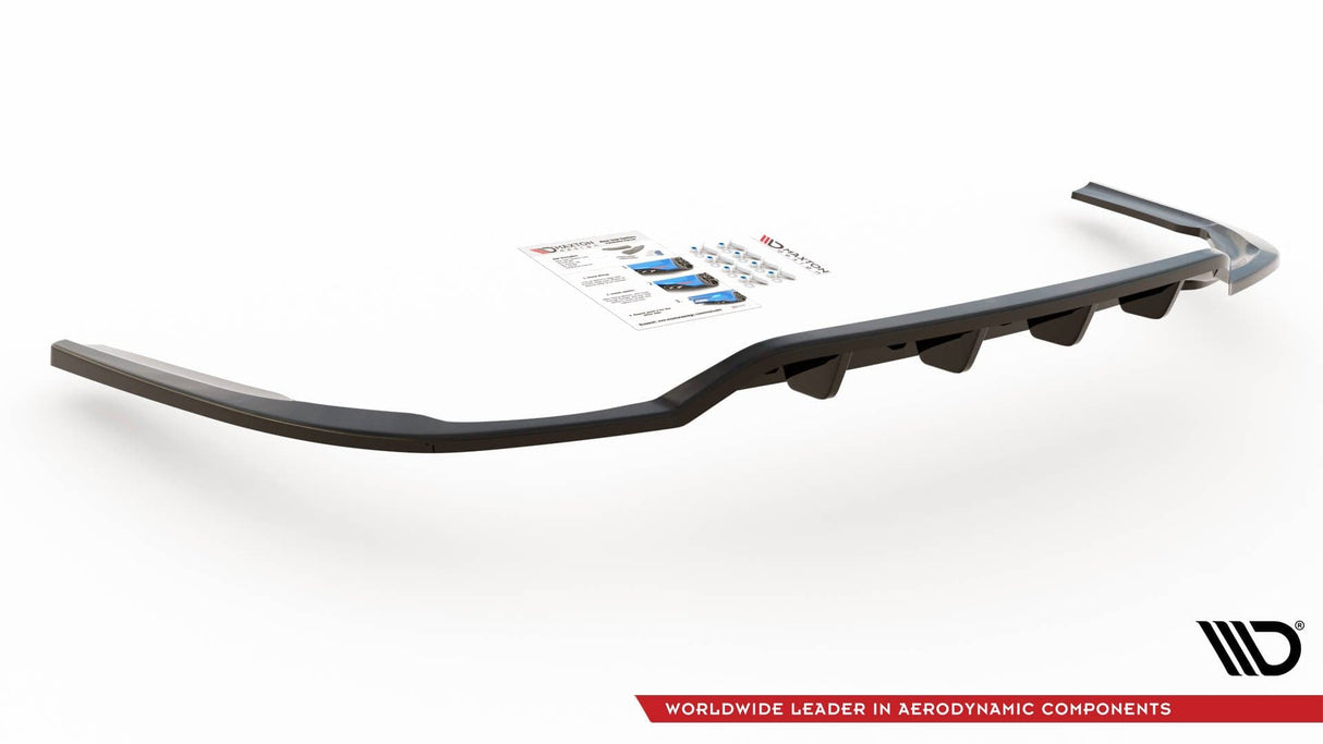 Maxton Design Central Rear Splitter (With Vertical Bars) Dodge Charger RT MK7 Facelift
