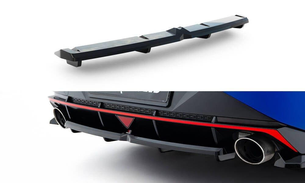 Maxton Design Central Rear Splitter (With Vertical Bars) Hyundai Elantra N MK7