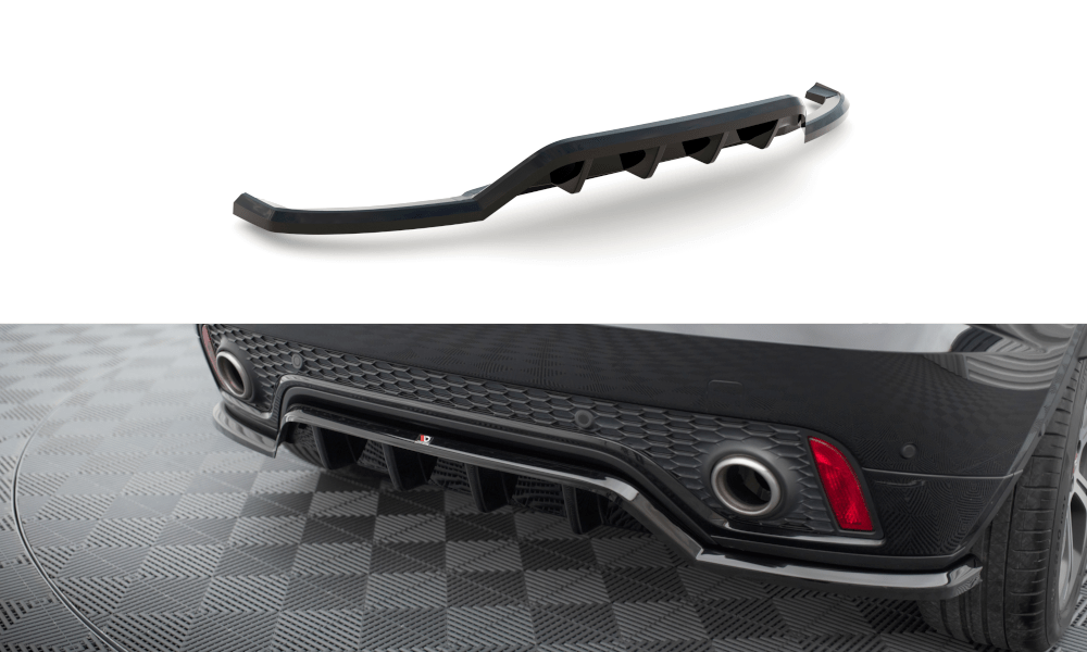 Maxton Design Central Rear Splitter (With Vertical Bars) Jaguar E-Pace R-Dynamic MK1
