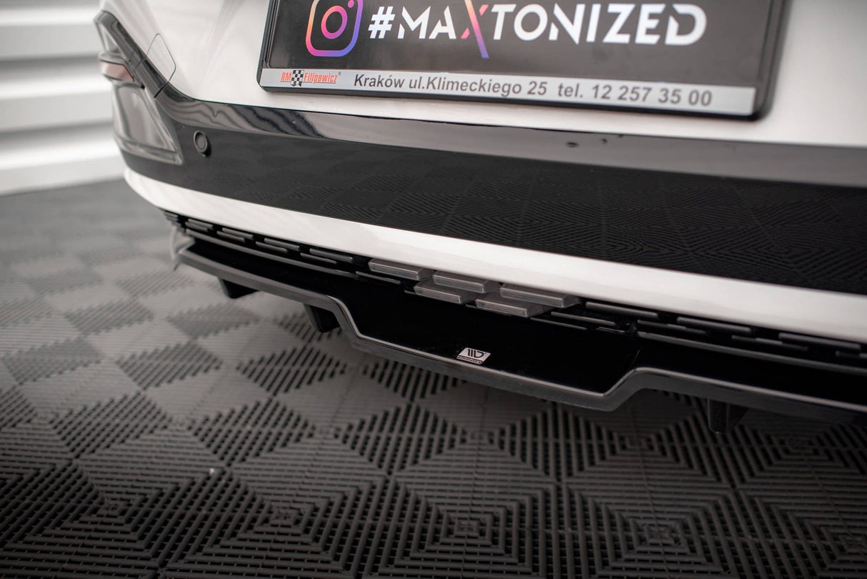 Maxton Design Central Rear Splitter (With Vertical Bars) Kia Ev6 Gt-Line Mk1