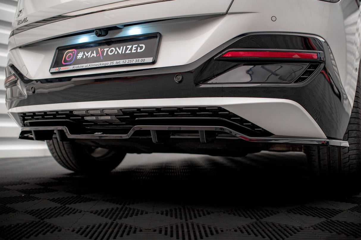 Maxton Design Central Rear Splitter (With Vertical Bars) Kia Ev6 Gt-Line Mk1