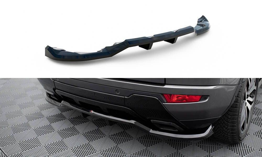 Maxton Design Central Rear Splitter (With Vertical Bars) Land Rover Range Rover Evoque MK1 Facelift
