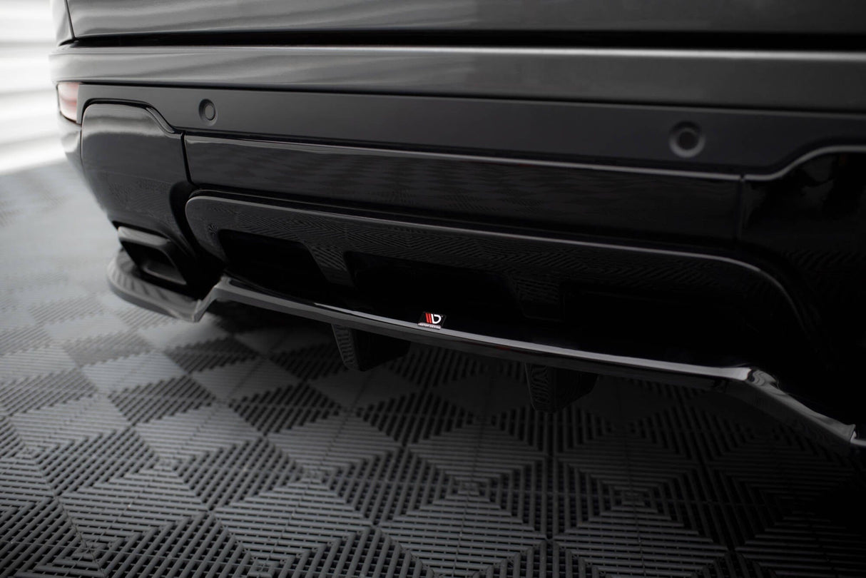 Maxton Design Central Rear Splitter (With Vertical Bars) Land Rover Range Rover Evoque MK1 Facelift