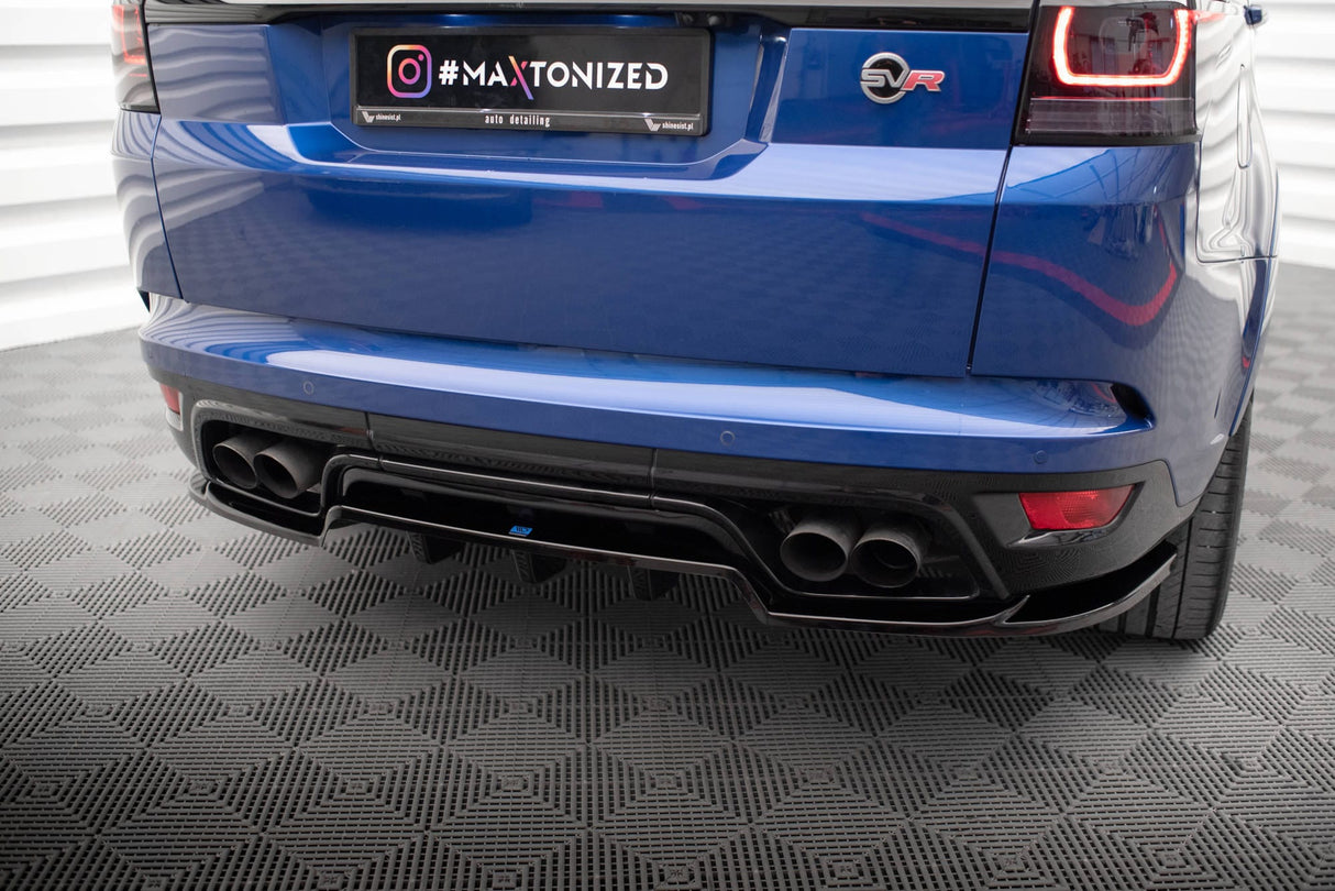 Maxton Design Central Rear Splitter (With Vertical Bars) Land Rover Range Rover Sport Svr MK2