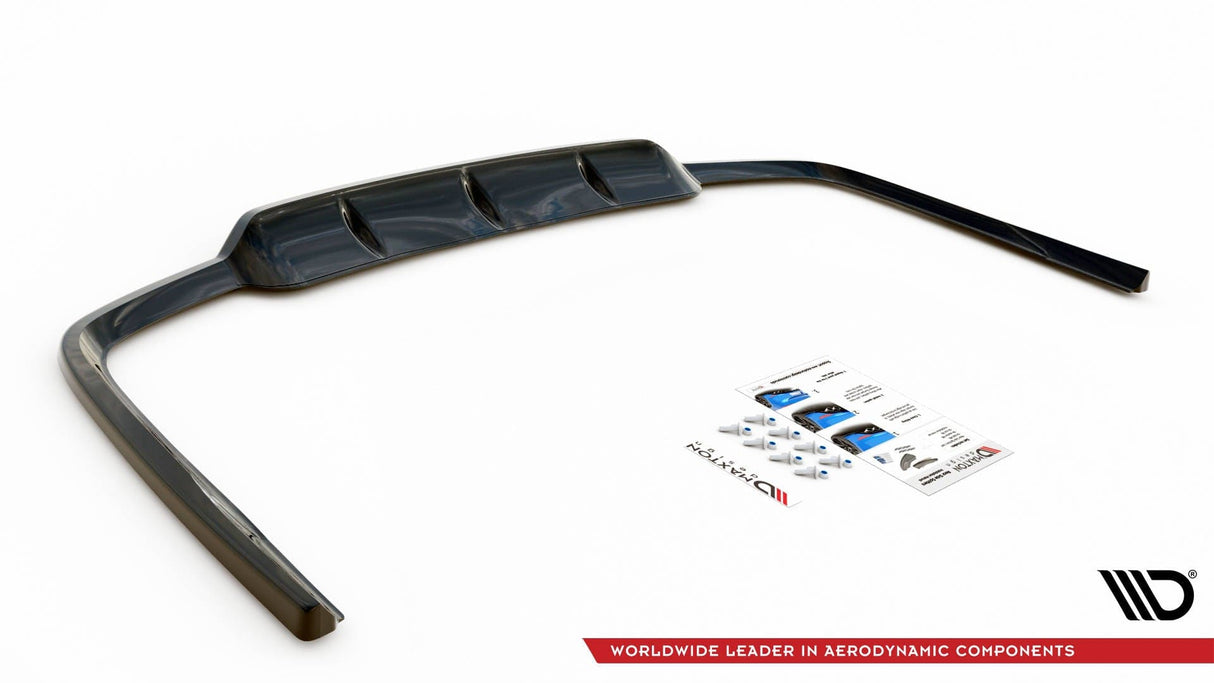 Maxton Design Central Rear Splitter (With Vertical Bars) Lexus Gs F Sport Hybrid Mk4 (L10)