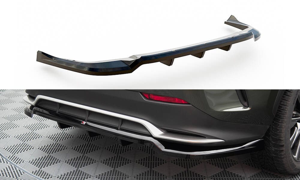 Maxton Design Central Rear Splitter (With Vertical Bars) Lexus Nx F-Sport Mk2