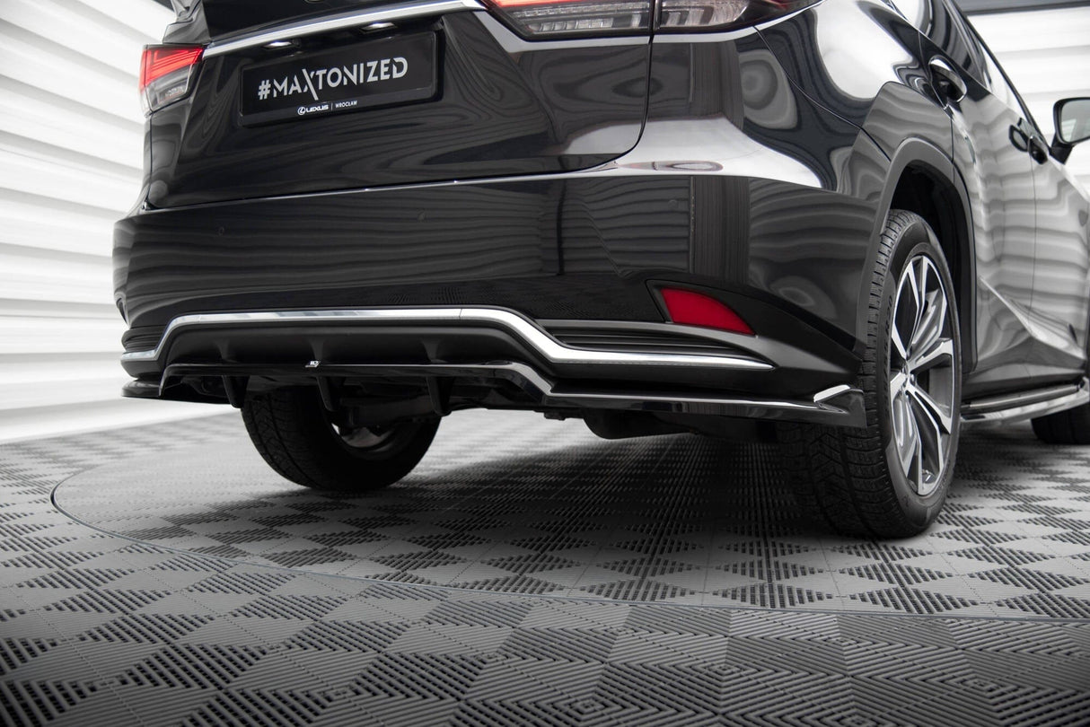 Maxton Design Central Rear Splitter (With Vertical Bars) Lexus Rx Mk4 Facelift