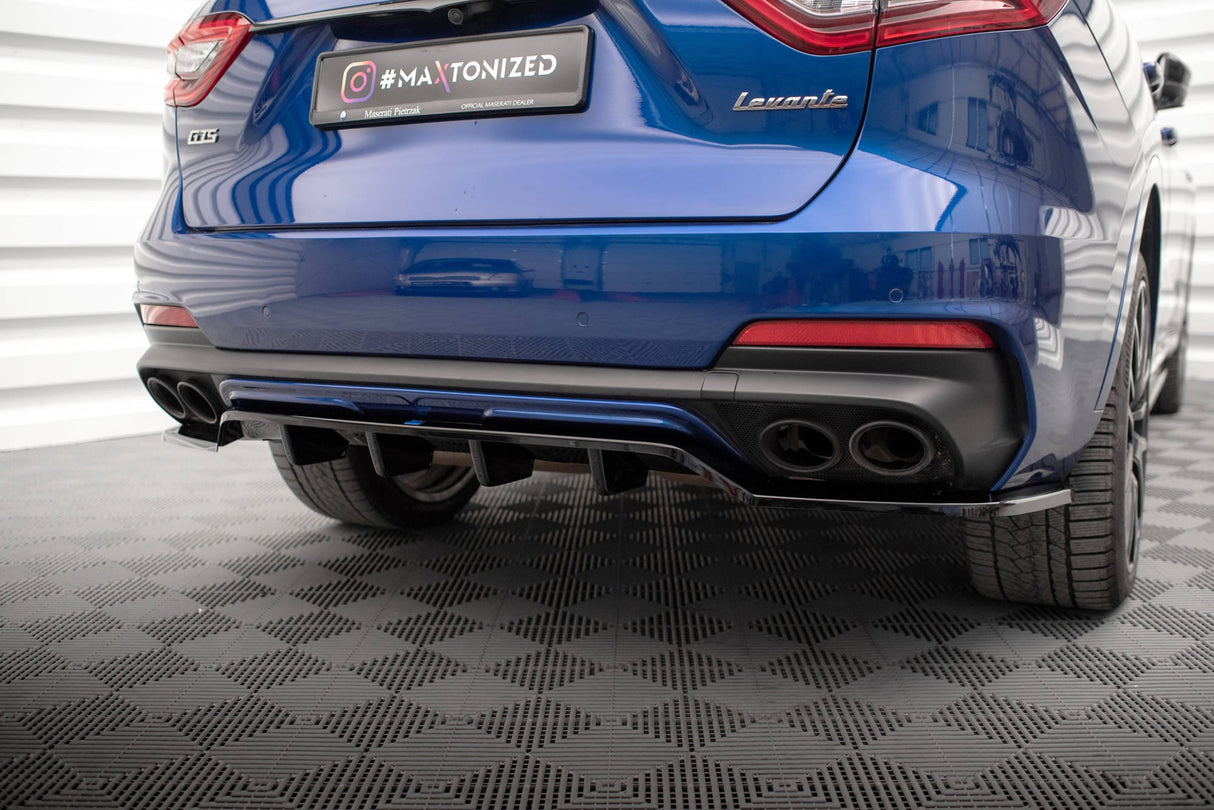 Maxton Design Central Rear Splitter (With Vertical Bars) Maserati Levante GTS MK1