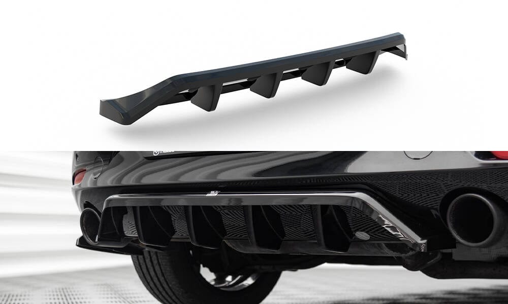 Maxton Design Central Rear Splitter (With Vertical Bars) Mazda 3 MK4